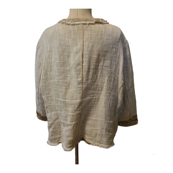 Coldwater Creek, Cotton Linen Jacket Size 22. - Picture 4 of 11